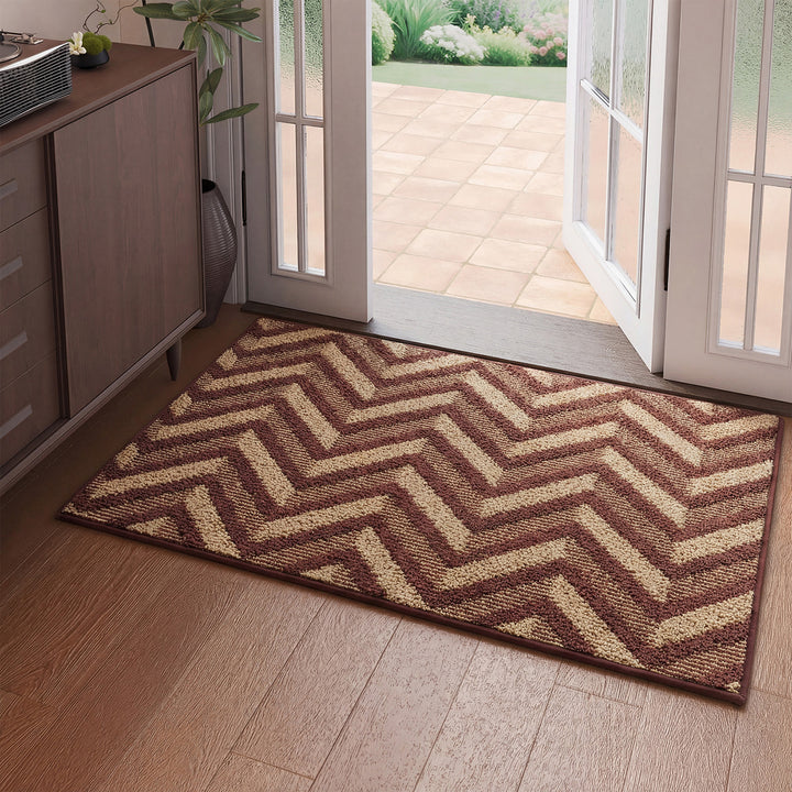 Textured Geometric Doormat Kalsten