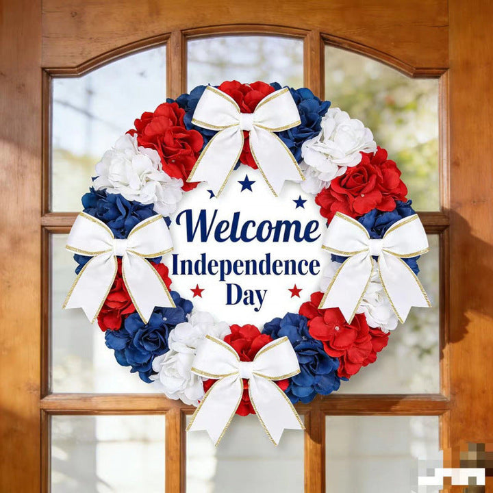 Unisex nan patriotic mesh sunflower wreath with star cutouts and rustic rope hanger Kalsten