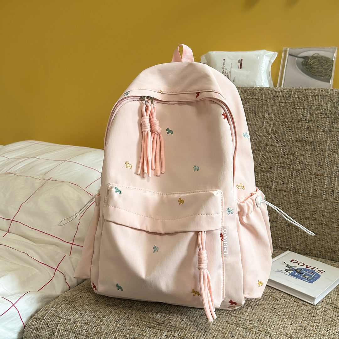 Stylish Floral-Embellished Backpack Kalsten