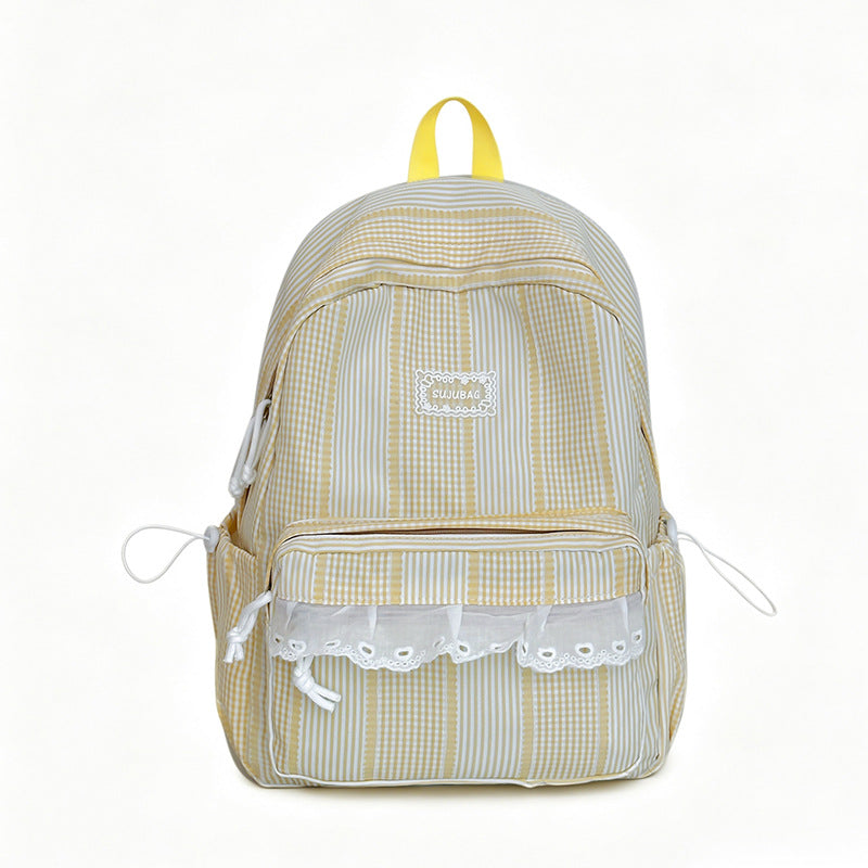 Cute Plaid Design Backpack Kalsten