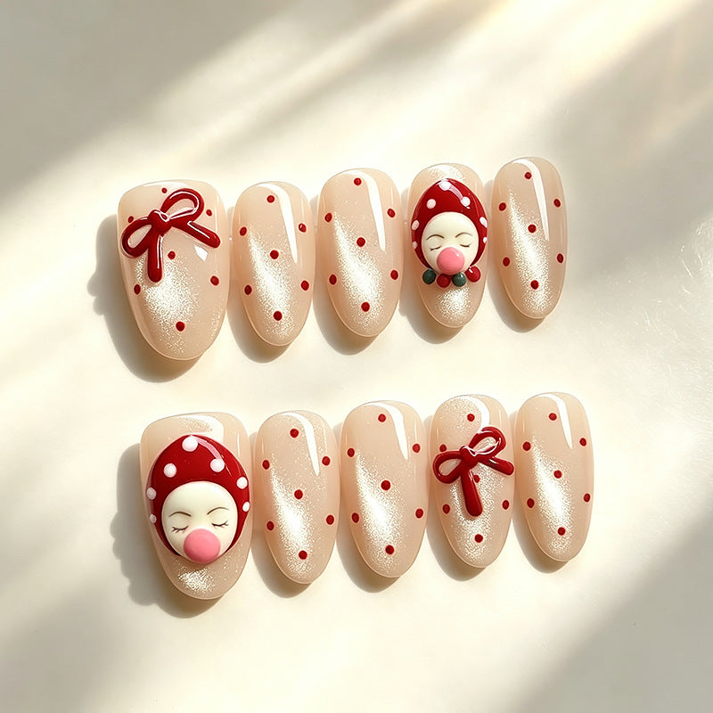 Festive Themed Press-On Nail Decor Kalsten