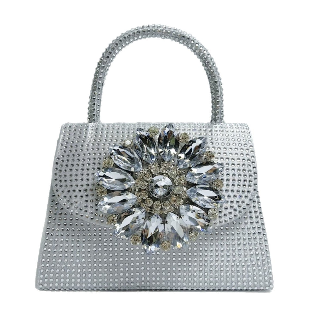 Glamorous Rhinestone-Studded Evening Handbag