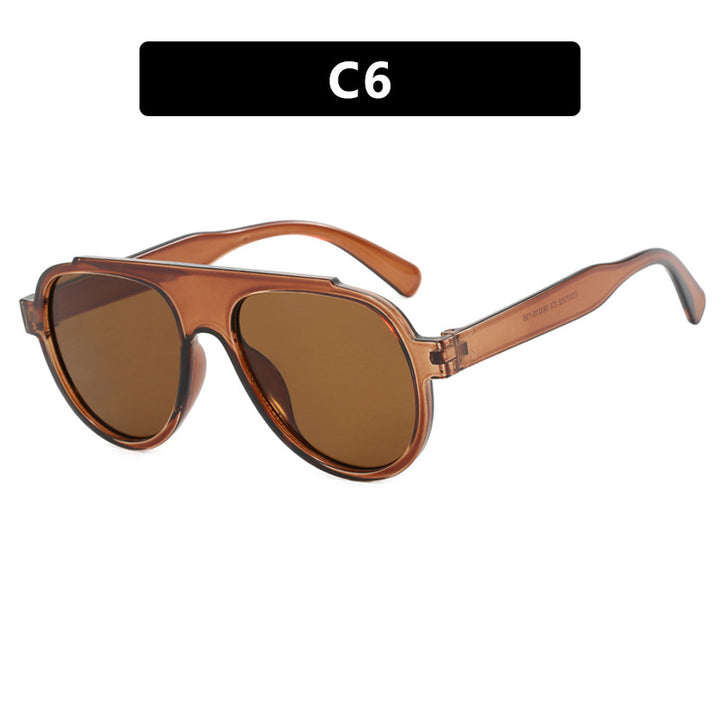 Women Vintage-Style Sunglasses with Elegant Plastic Frame in Leopard Pattern Kalsten