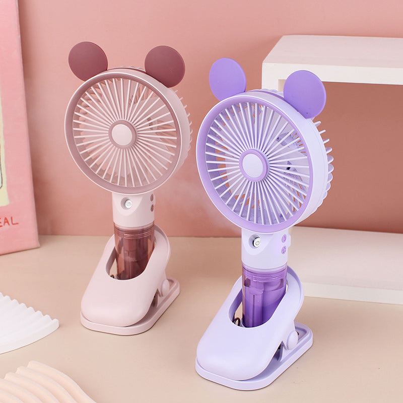 Women Portable Mini Fan with Spray Function Kalsten