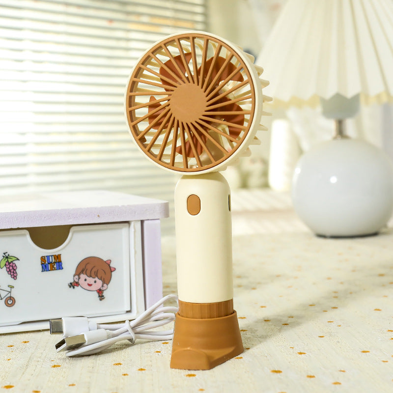 Women's Portable Hand Fan with USB Charging Station Kalsten