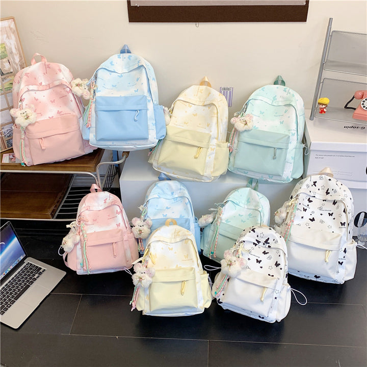Leisure Backpack with Floral Appliqués Kalsten