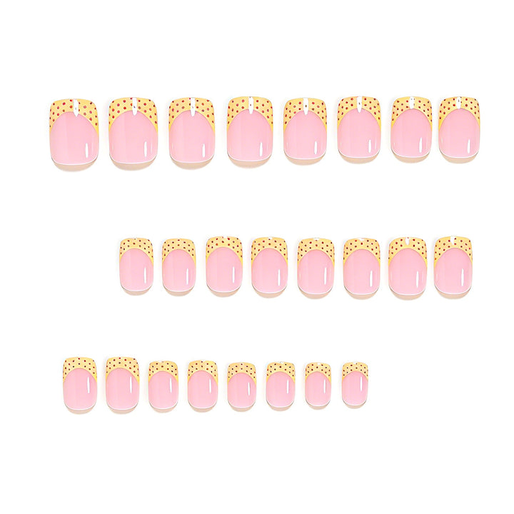 Stylish Polka Dot French Tip Nail Art Set Kalsten