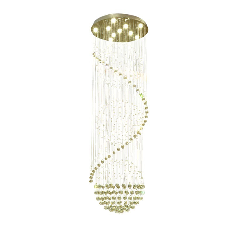 Spiral Crystal Pendant Light Fixture