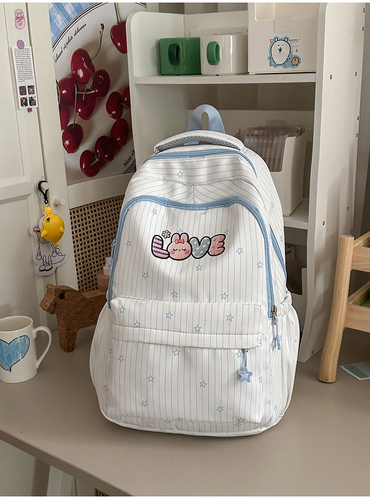 Whimsical Embroidered School Backpack Kalsten