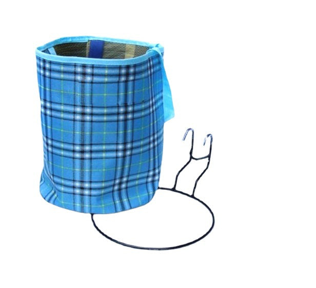 plaid climbing chalk bag with fleece lining brush holder and waist belt Kalsten