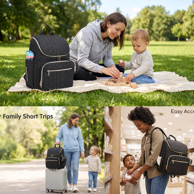 Elegant Multi-Functional Quilted Backpack Kalsten
