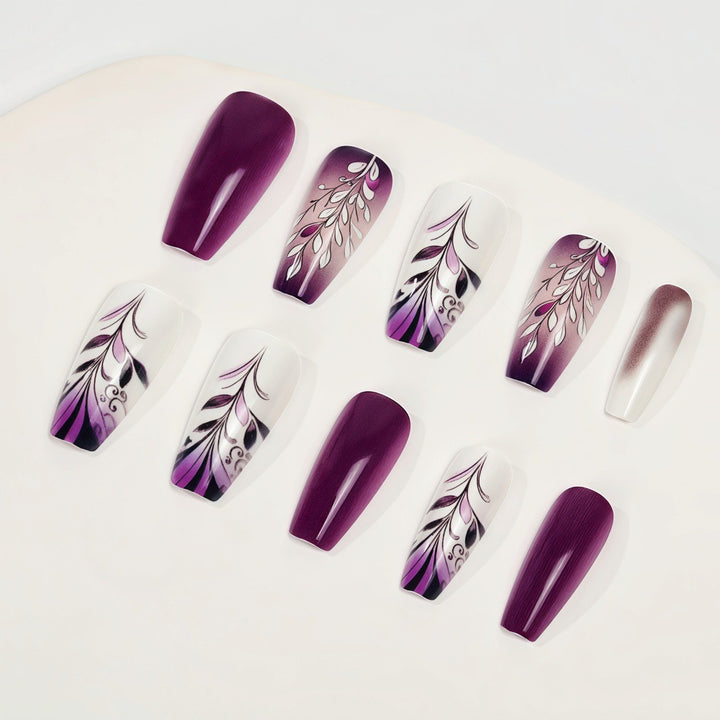 Artificial nails with elegant floral design Kalsten