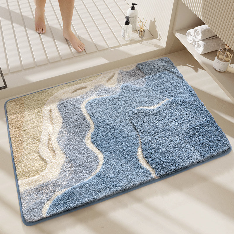 Abstract Wave Pattern Bath Rug