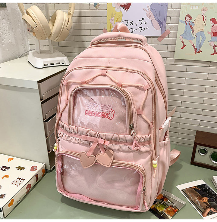 Transparent Front Pocket Casual Backpack Kalsten