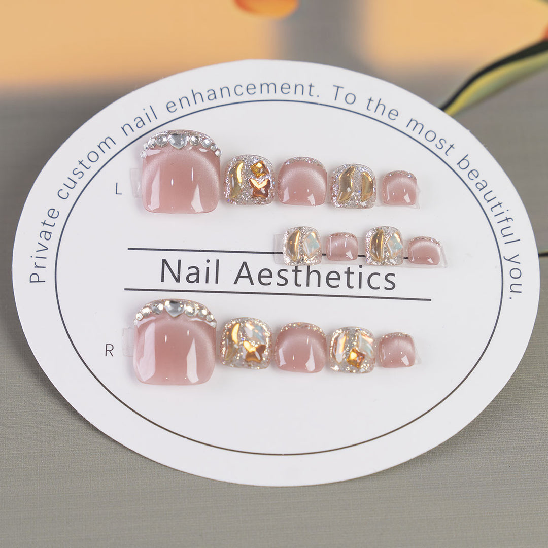Rhinestone Decorative Toenail Art