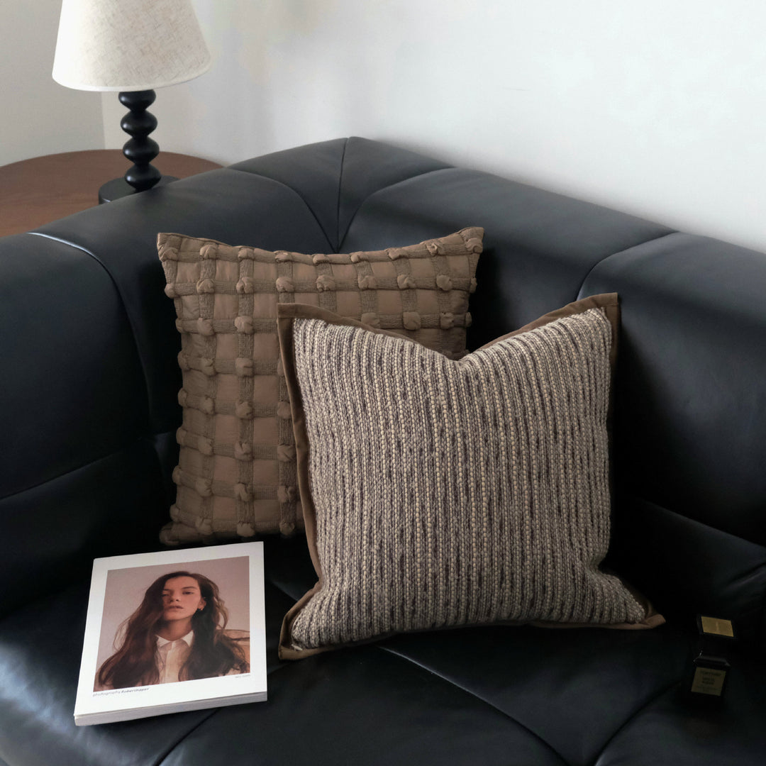 Textured Knit Cushion for Home Decor Display
