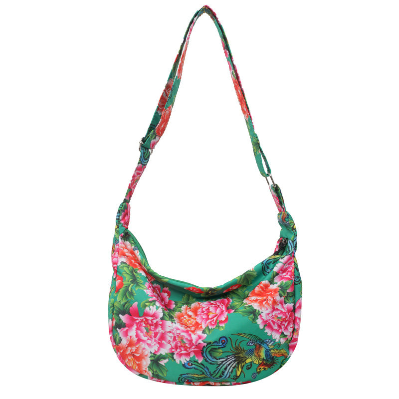 Floral Print Hobo Bag