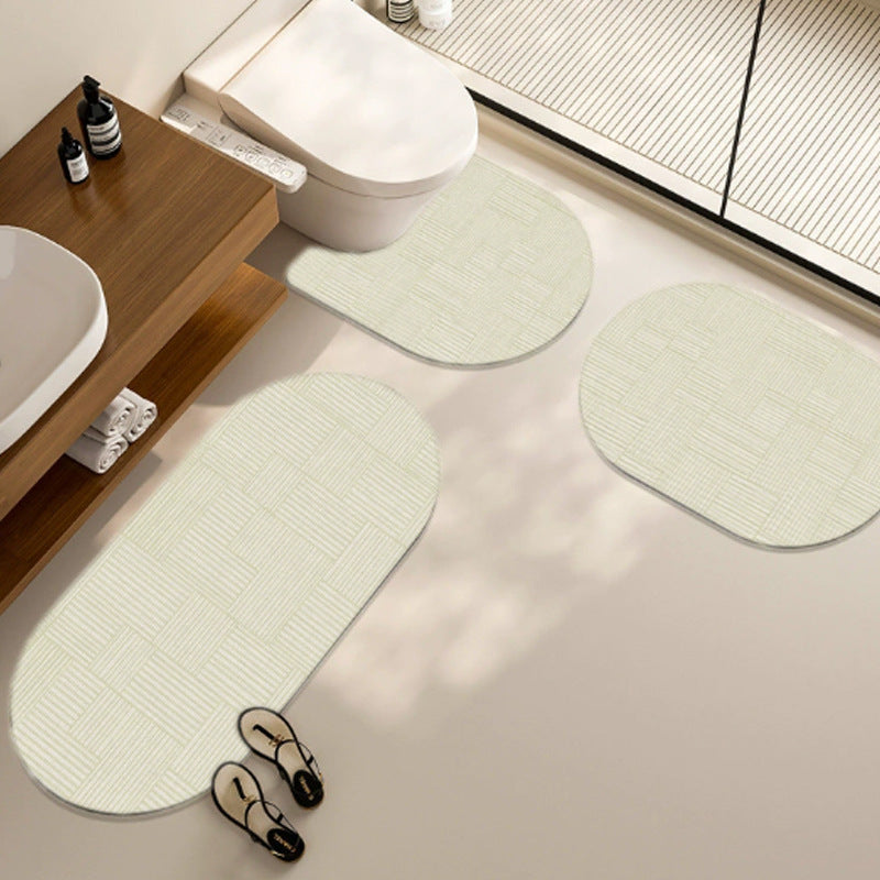 Elegant Textured Bath Mat Set Kalsten