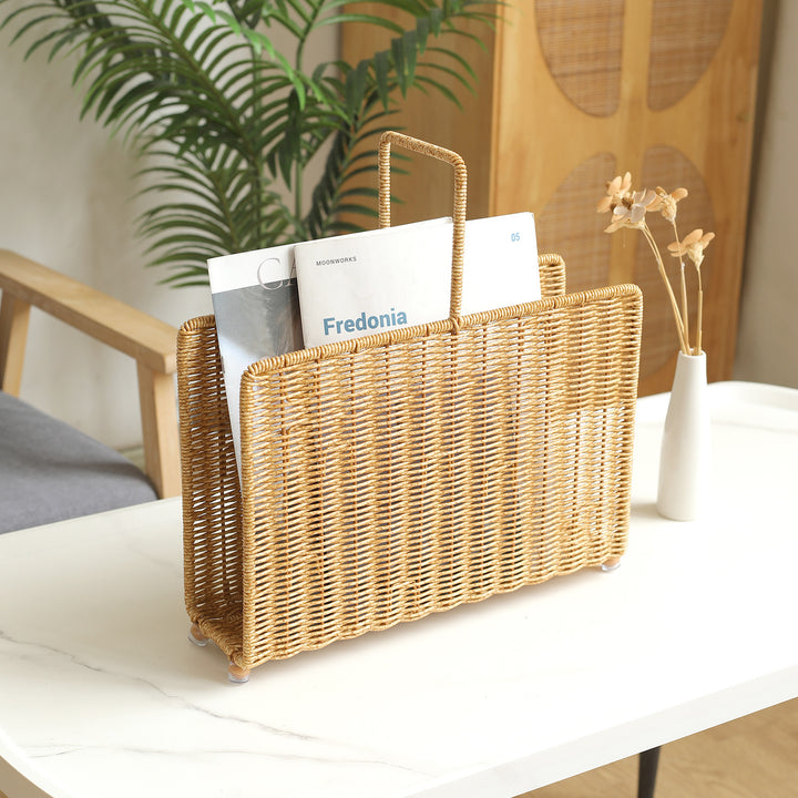 Unisex Handwoven Magazine Rack with Elegant Design Kalsten