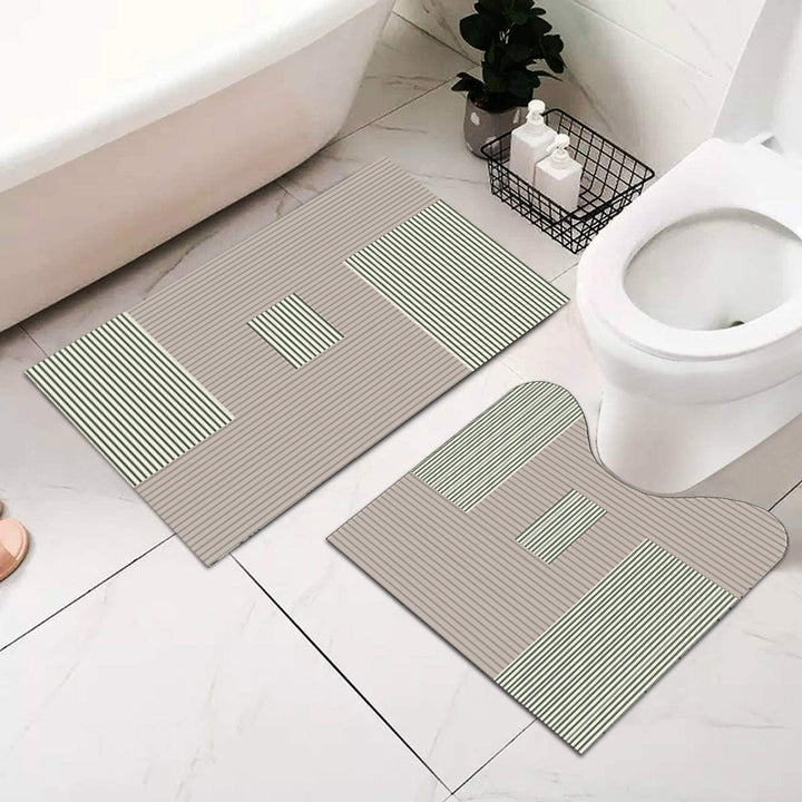 Soft Absorbent Bathroom Mat Set