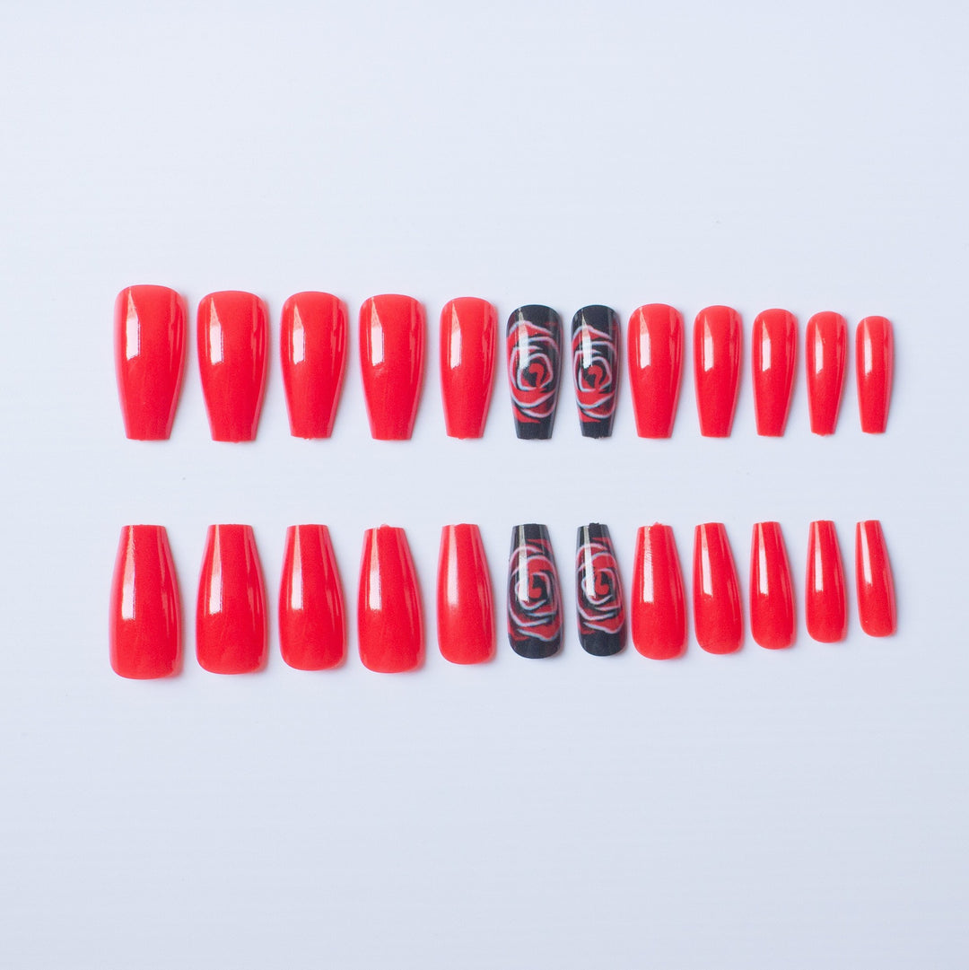 Artistic Long Nail Art Design