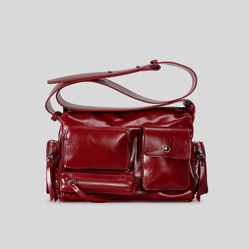 Multi-Pocket Contemporary Shoulder Bag