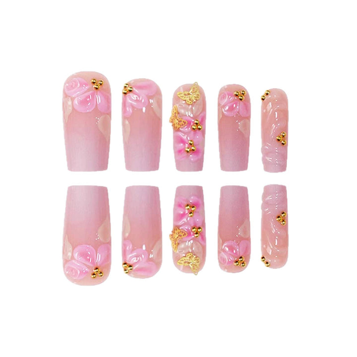 Premium Decorative Floral Nail Enhancements Kalsten