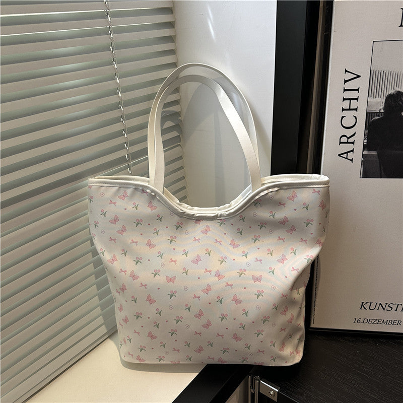 Floral Print Shopping Tote Bag Kalsten