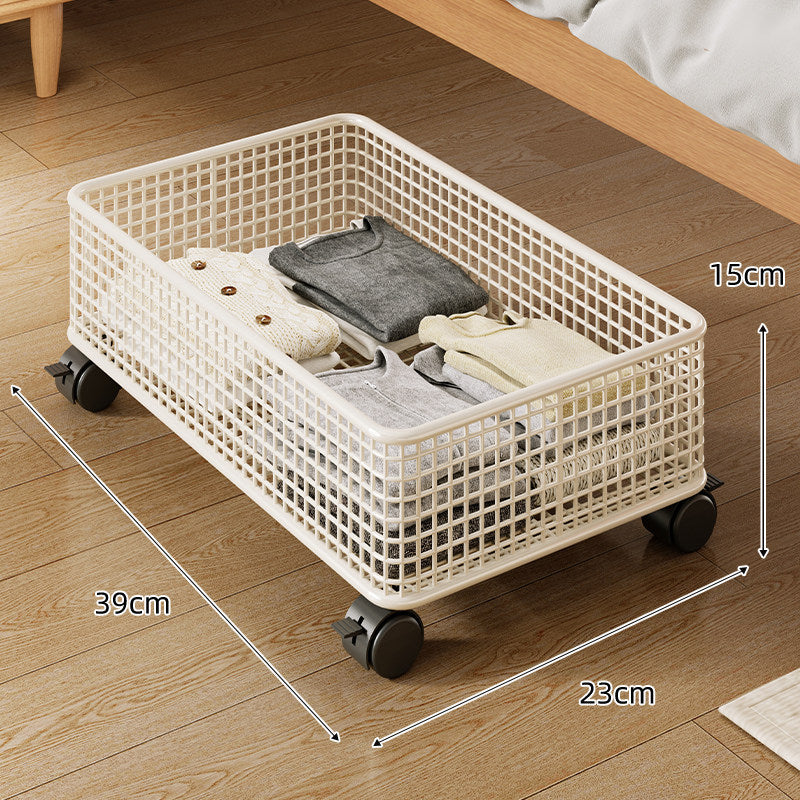 Large Metal Grid Under-Bed Storage Basket
