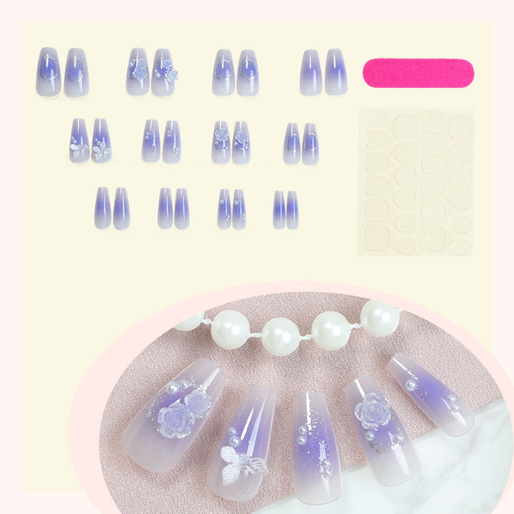 Artistic Ombre Floral Press-On Nail Set kalsten