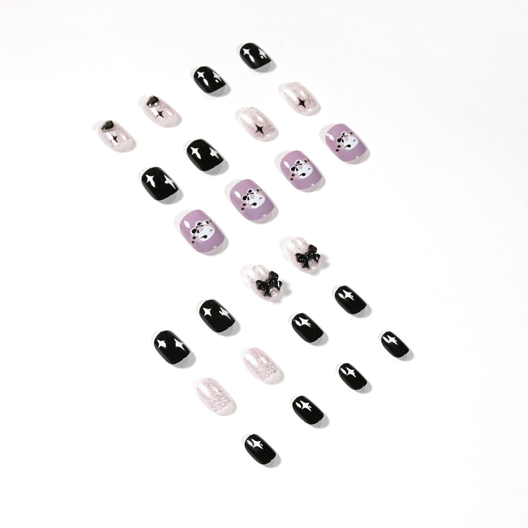Artful Nail Extensions with Glamorous Accents Kalsten