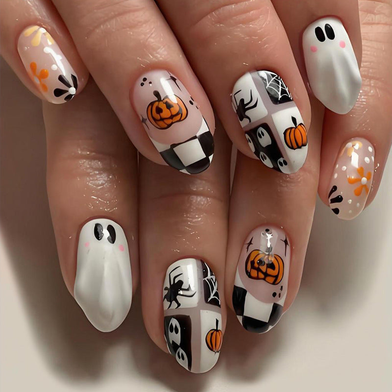Halloween-Themed Decorative Press-On Nail Set 1790738710
