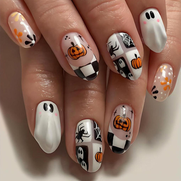 Halloween-Themed Decorative Press-On Nail Set 1790738710