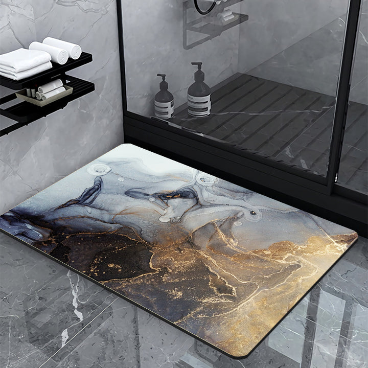 Luxury Marble-Effect Bath Mat Kalsten