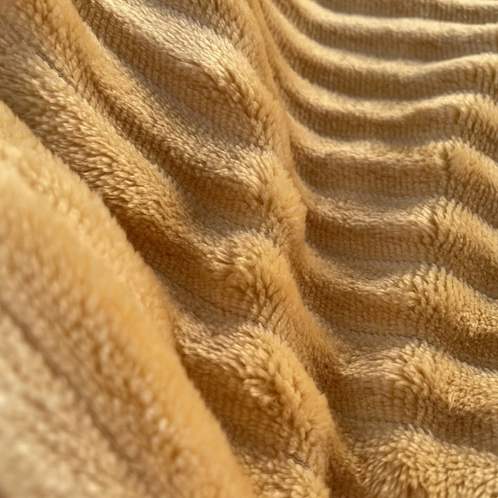 Luxurious Ribbed Velour Throw Blanket