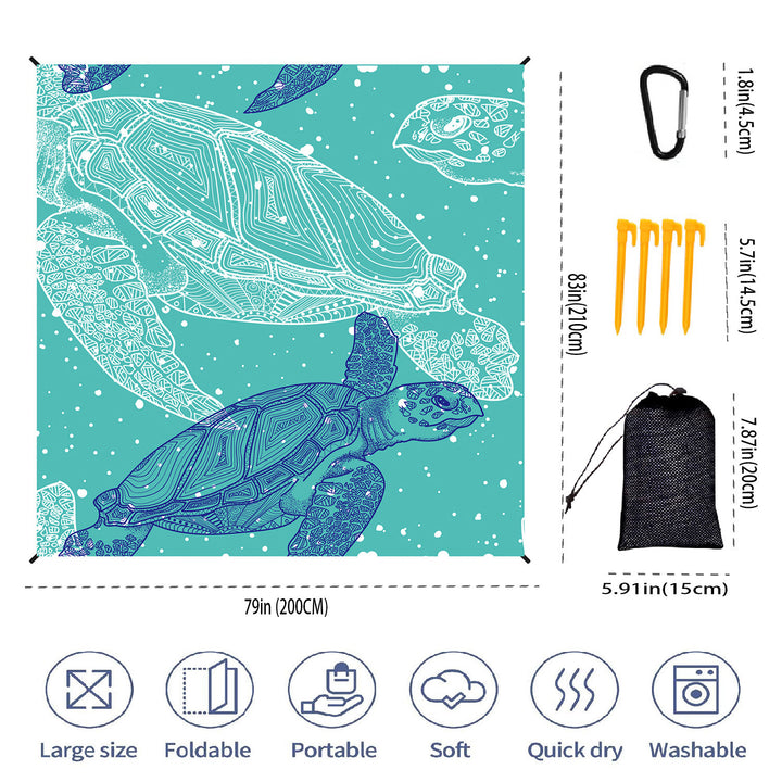 Large Portable Beach Mat Kalsten