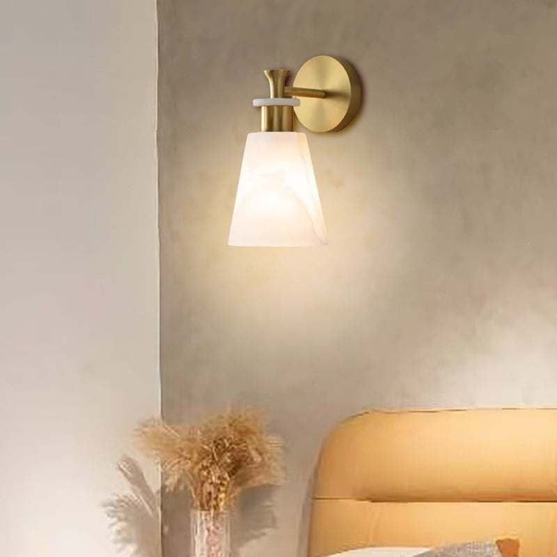 Elegant Wall Sconce with Frosted Alabaster Shade