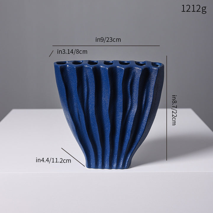 Sculptural Textured Ceramic Vase Kalsten