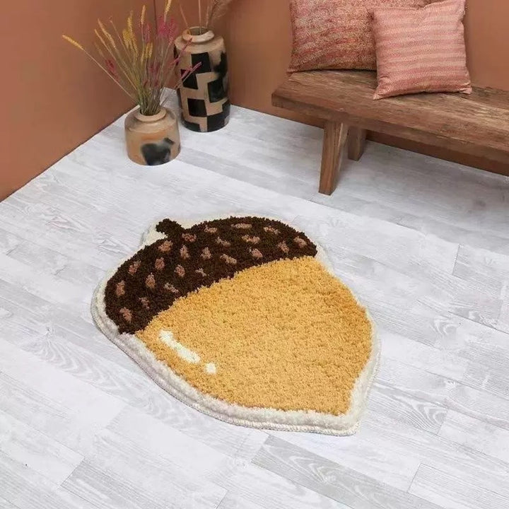 Plush Lemon Shaped  Bath Mat