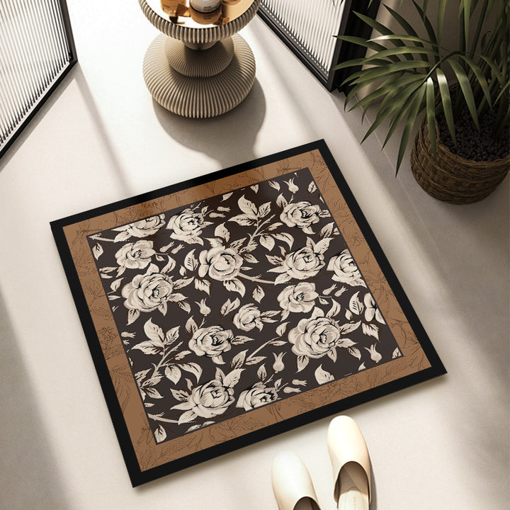 Floral Patterned Decorative Area Mat