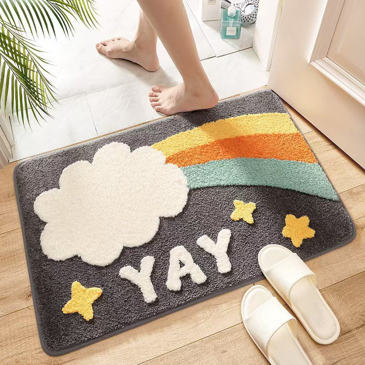 Shamrock-Themed Plush Bath Mat