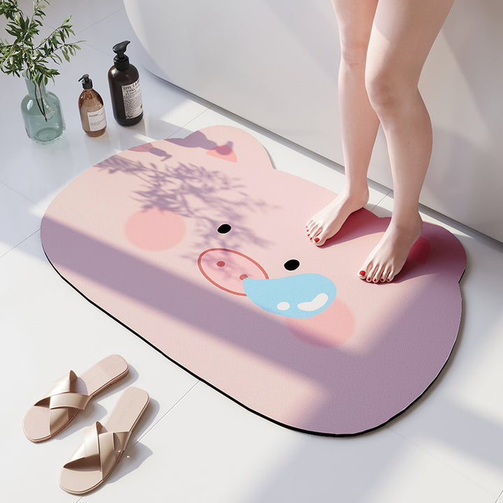 Playful Cat-Shaped Bath Mat