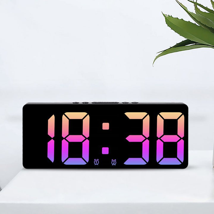 Digital LED alarm clock with large, light blue display and snooze function Kalsten