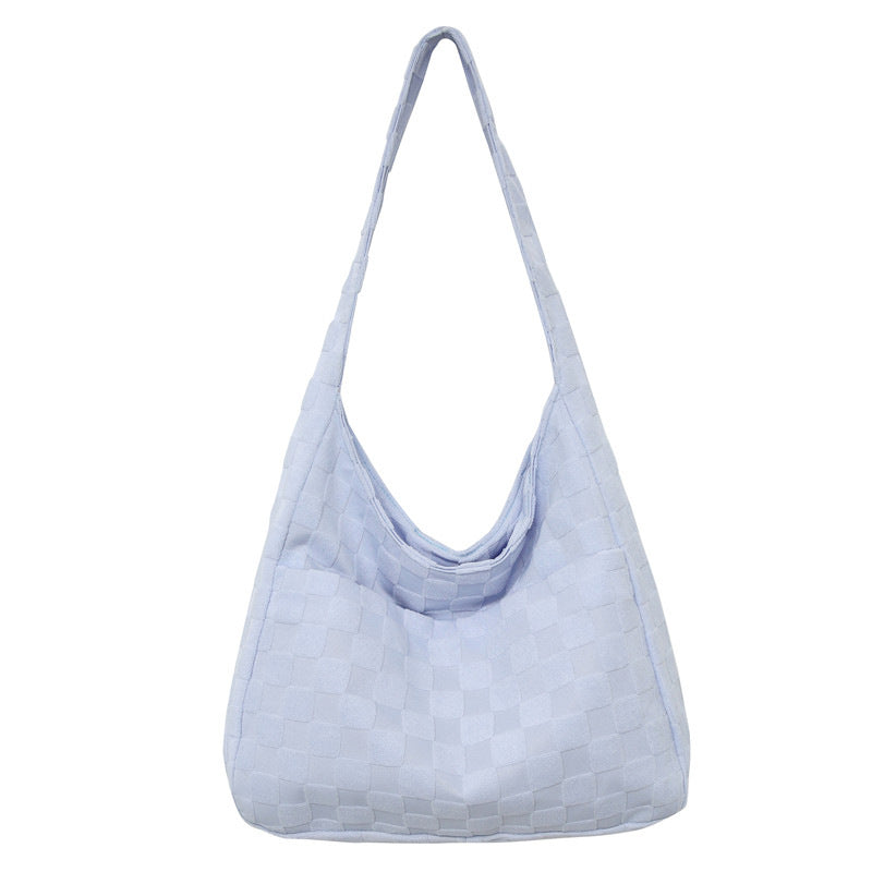 Stylish Checkerboard Patterned Hobo Bag