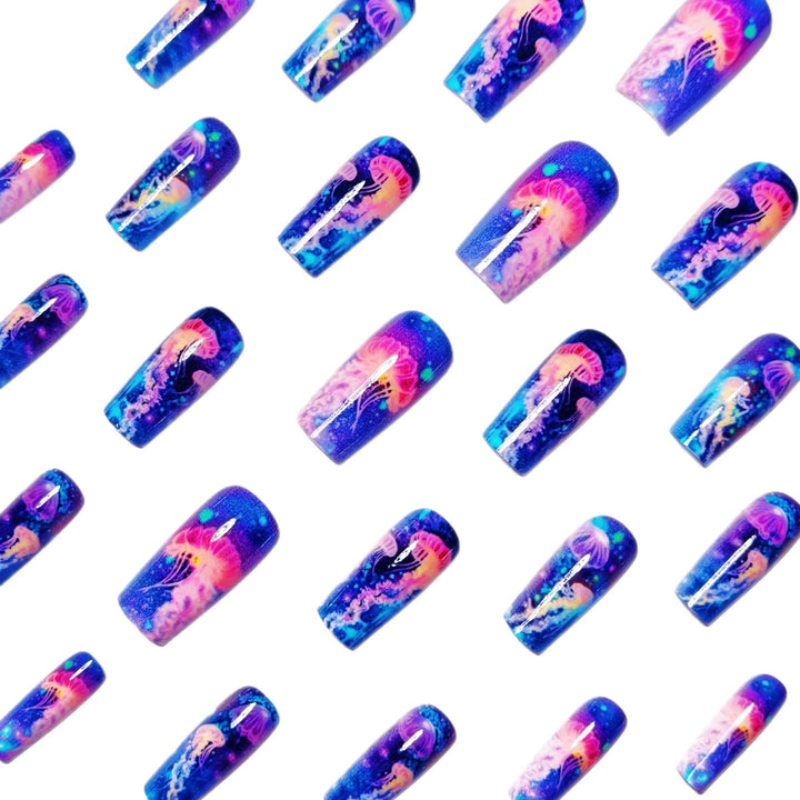 Gel Nail Art Design with Luminescent Jellyfish Kalsten