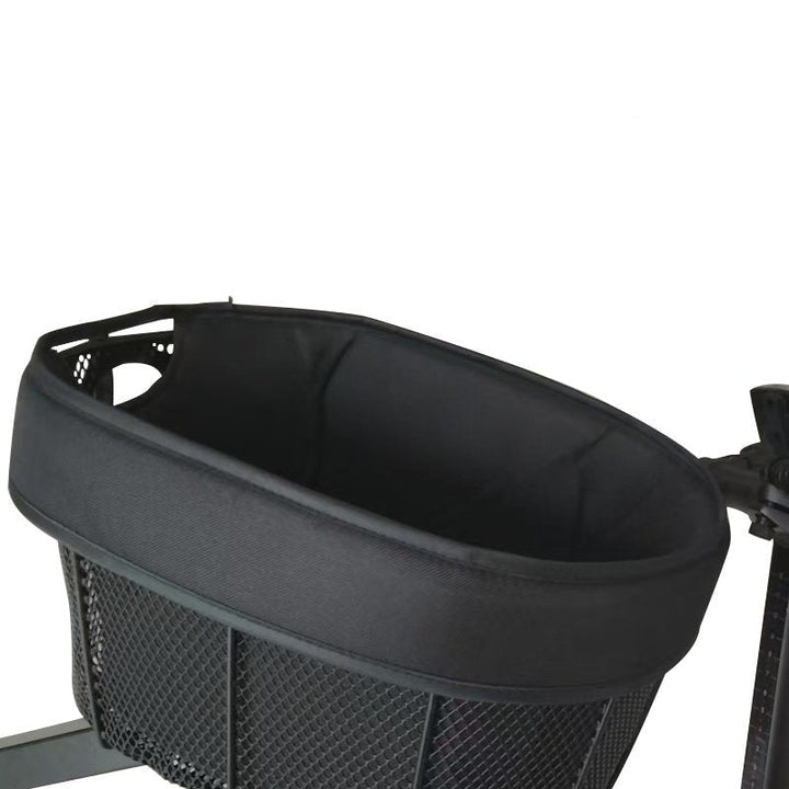front-mounted adjustable pet bicycle carrier basket with reinforced support arm breathable mesh canopy and padded base Kalsten