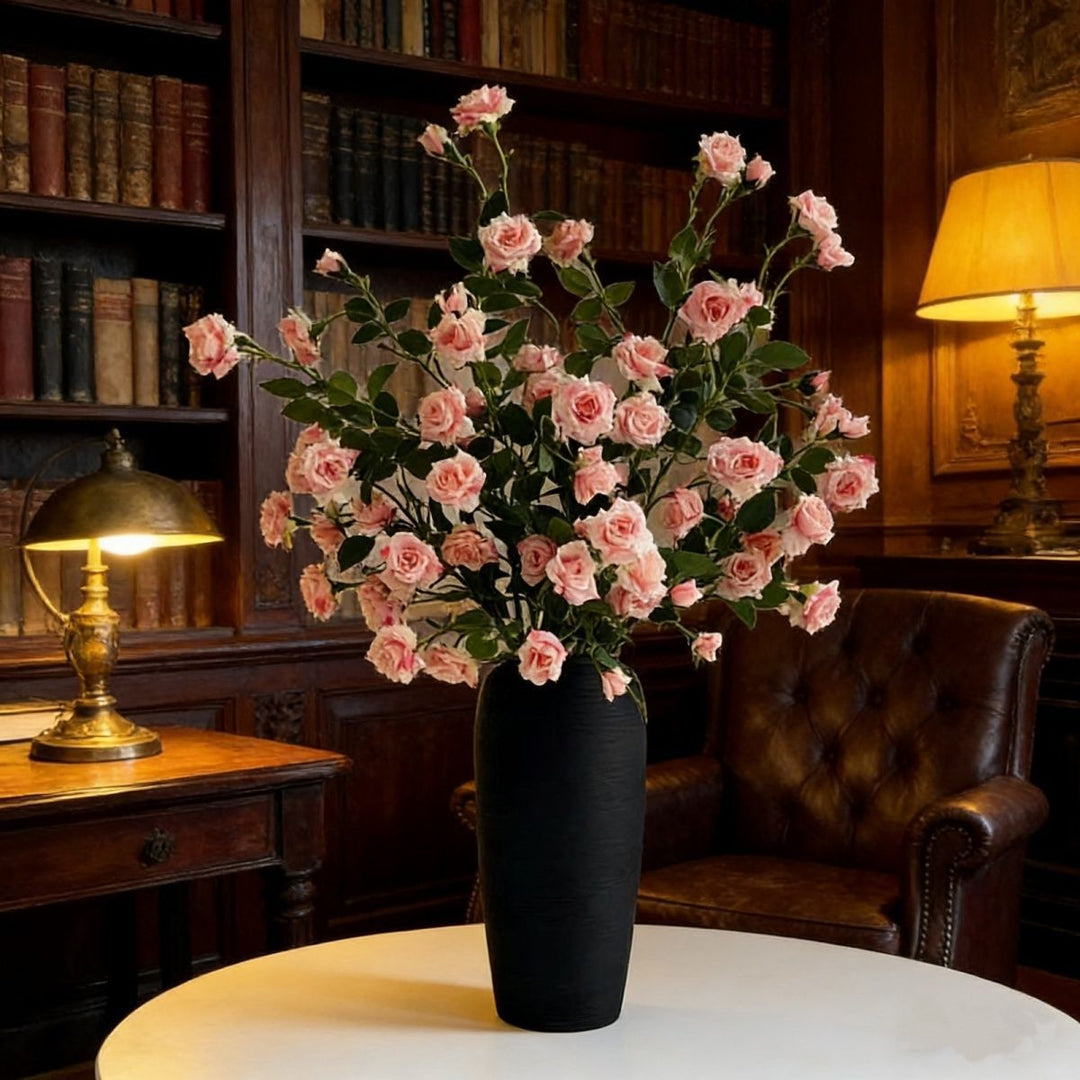 Lifelike Pink Rose Floral Arrangement