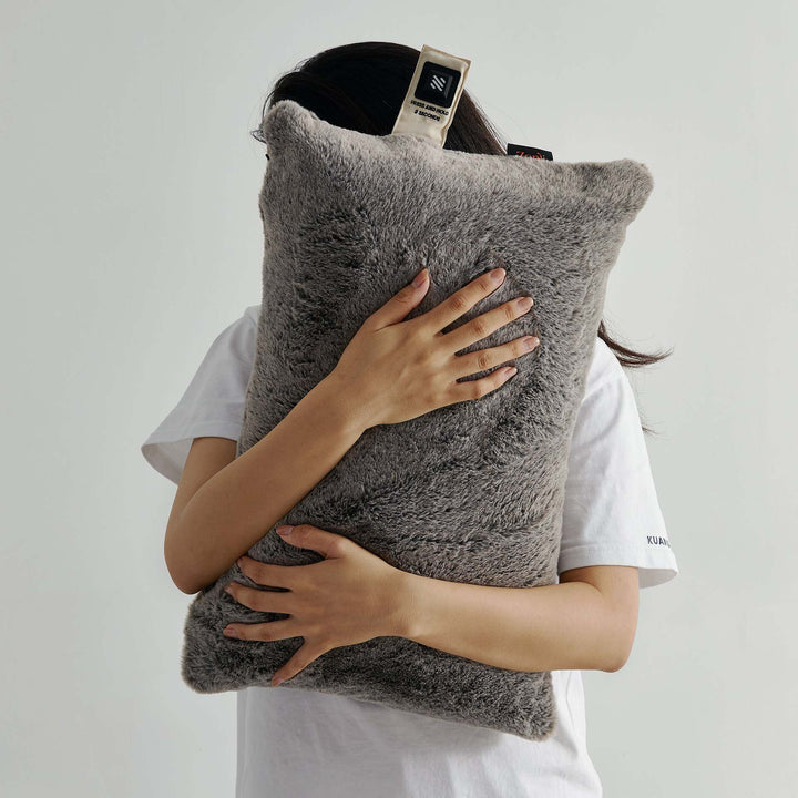 Women Cozy Plush Pillow with Integrated Handle Kalsten