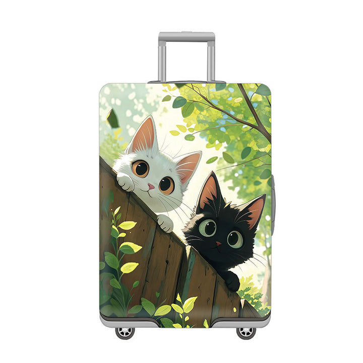 Women’s Hard Shell Suitcase with Cheerful Cat Design Kalsten