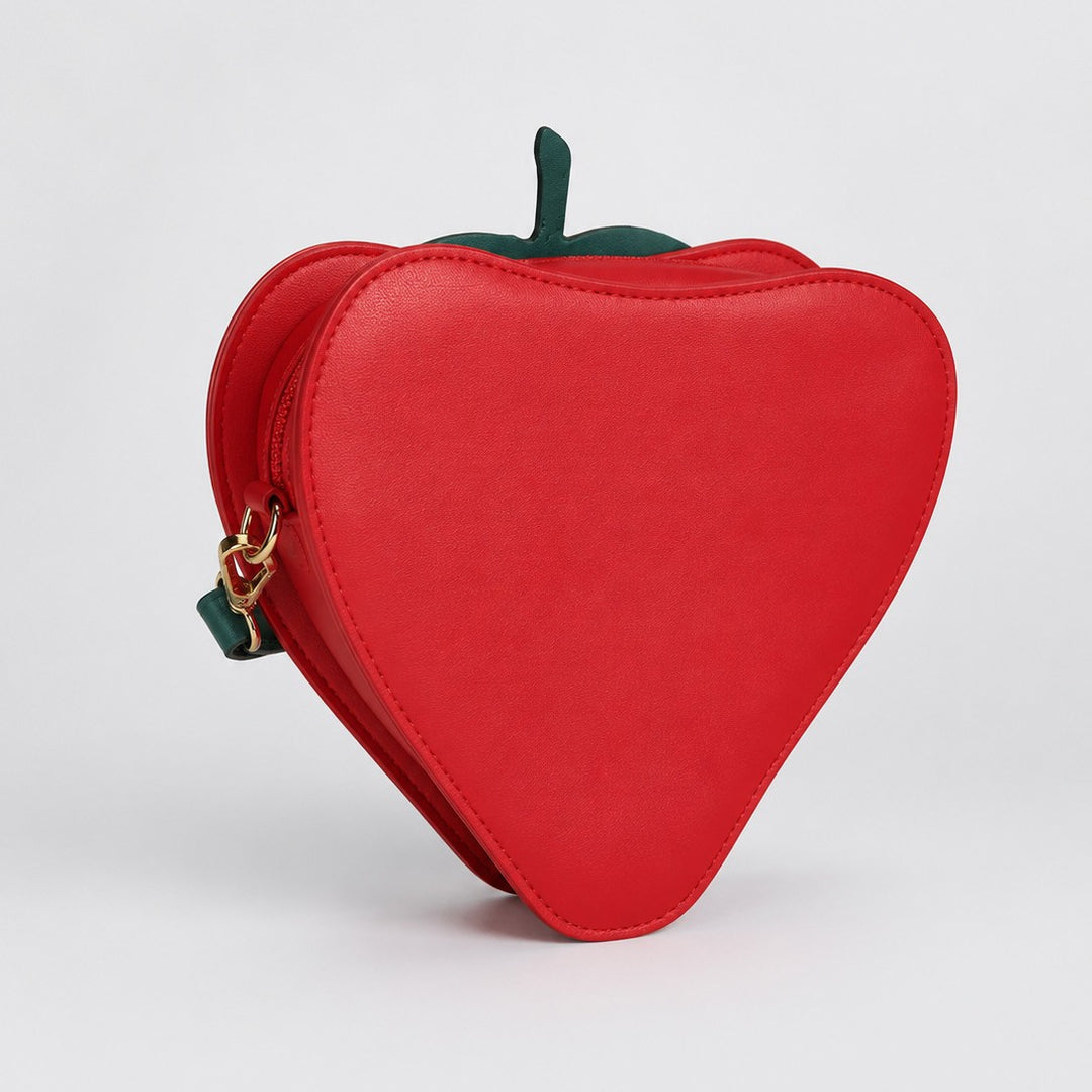 Novelty Strawberry-Shaped Crossbody Bag